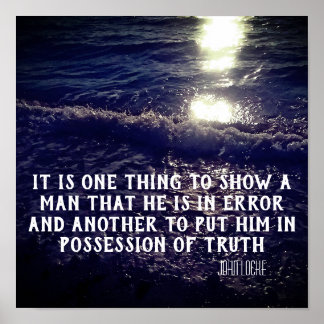 John Locke Philosophy Quote Poster