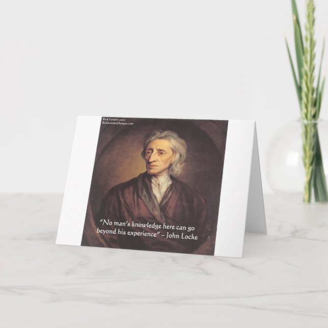 John Locke Zitat über Wissen/Erfahrung Karte (Vorderseite)