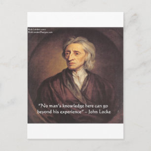 John Locke Zitat über Wissen/Erfahrung Postkarte