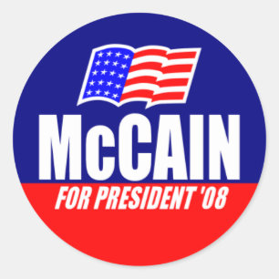 John McCain für Präsidenten 08 Aufkleber