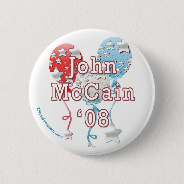 John McCain-Knopf Button (Vorderseite)