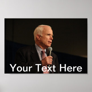 John McCain Personalisiert Small Poster