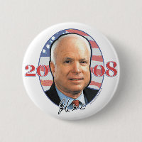 John McCain-Porträt-Knopf