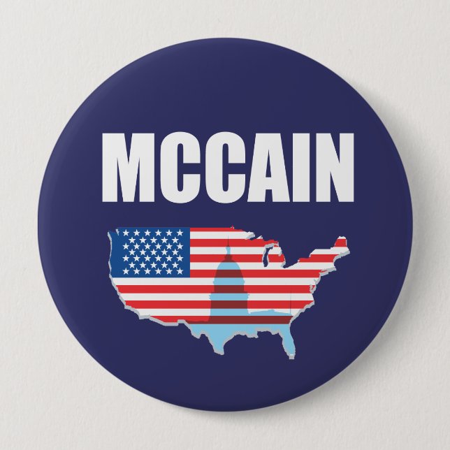 JOHN MCCAIN-Wahl-Gang Button (Vorderseite)