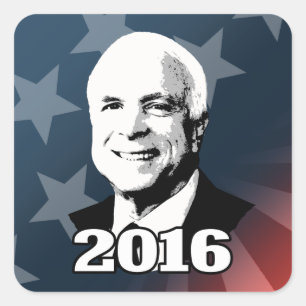 JOHN MCCAINkandidat 2016 Quadratischer Aufkleber