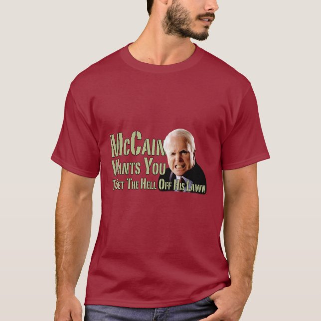 John McCains Rasen T-Shirt (Vorderseite)