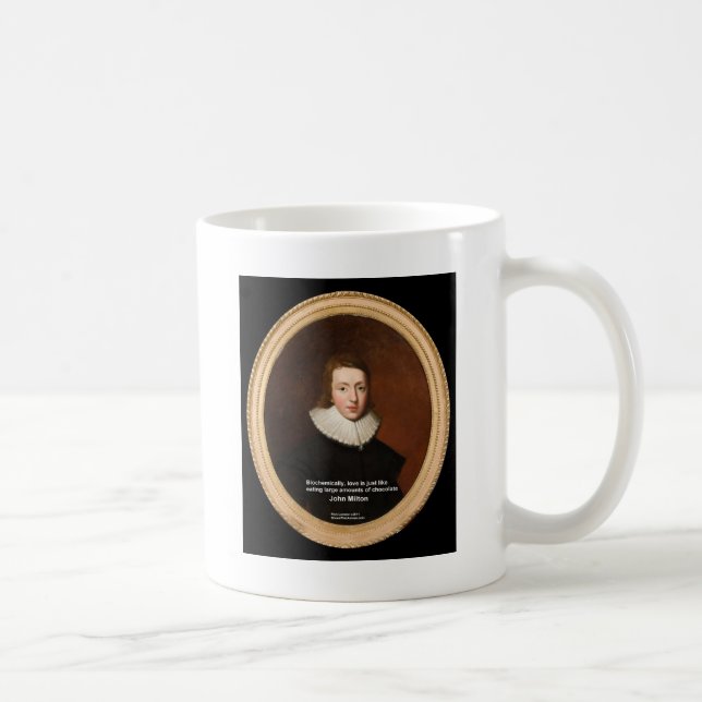 John Milton Liebe & Schokoladensendungen Kaffeetasse (Rechts)