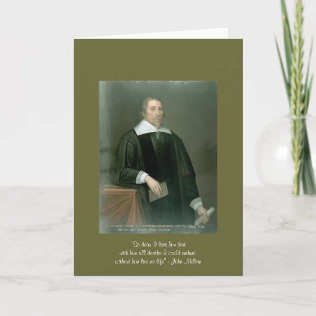 John Milton zitiert "So sehr" auf Frauen, die aufs Karte (Vorderseite)