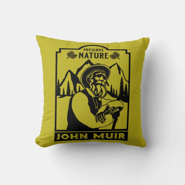 John Muir American Conservator Kissen (Vorderseite)