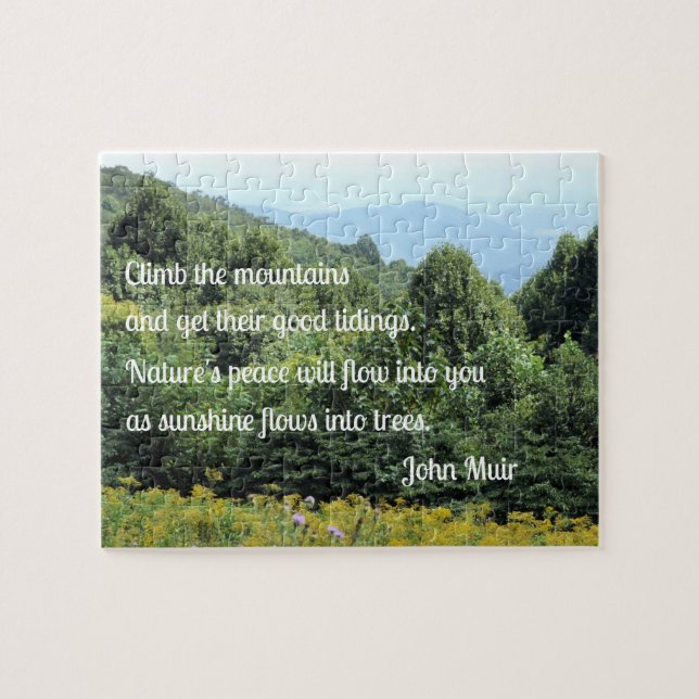 John Muir klettert über die Berge und holt ihr Gut (Horizontal)