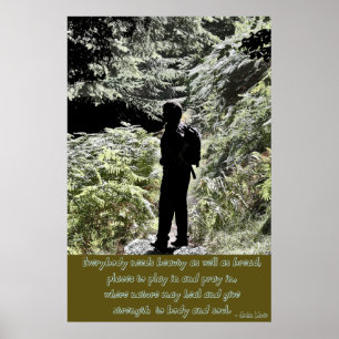 John Muir Nature Citation Poster Imprimer