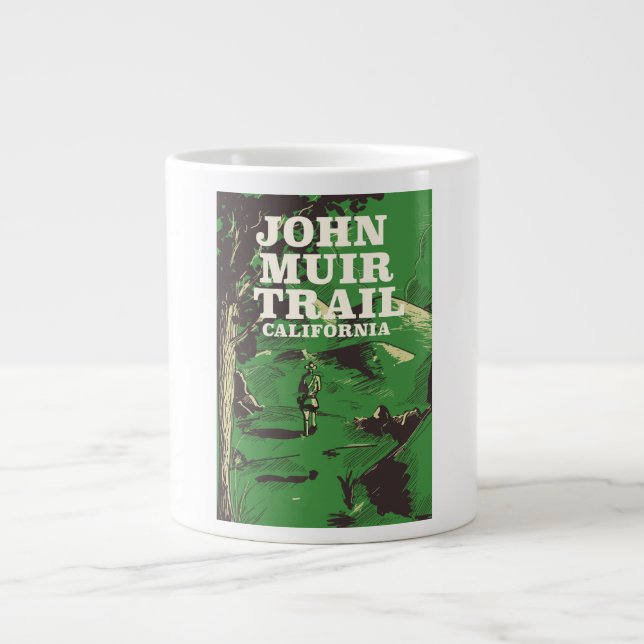 John Muir Trail California Reiseplakat. Jumbo-Tasse (Vorderseite)