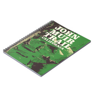 John Muir Trail California Reiseplakat. Notizblock