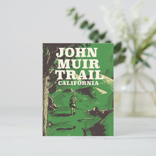 John Muir Trail California Reiseplakat. Postkarte (Stehend Vorderseite)