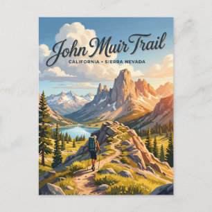 John Muir Trail Kalifornien Postkarte