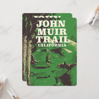 John Muir Trail Kalifornien Reiseplakat.
