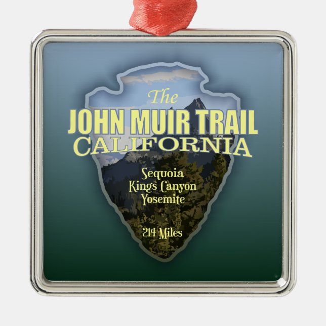John Muir Trail (Pfeilspitzen) Ornament Aus Metall (Vorne)