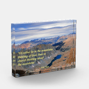 John Muir Zitat Fotoblock