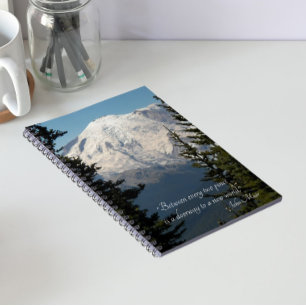 John Muir Zitat Landschaftlich Mount Rainier Notizblock