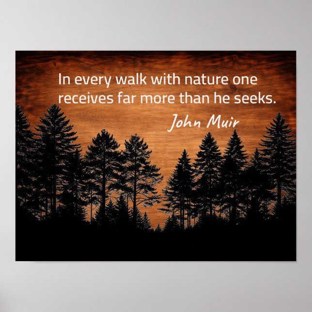 John Muir Zitat Poster (Vorne)