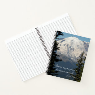John Muir Zitat Scenic Mount Rainier Notizbuch