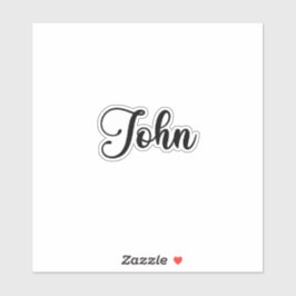 John Name - Handgeschriebene Kalligrafie Aufkleber