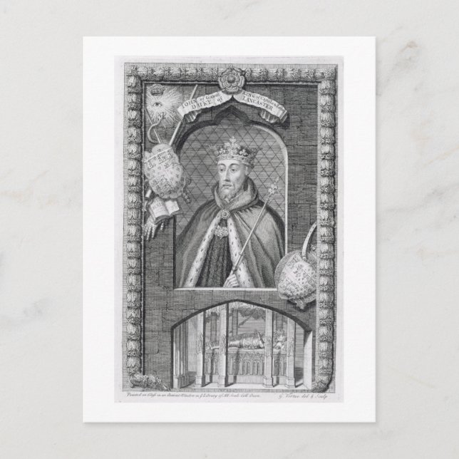 John of Gaunt, Herzog von Lancaster (1340-99) nach Postkarte (Vorderseite)