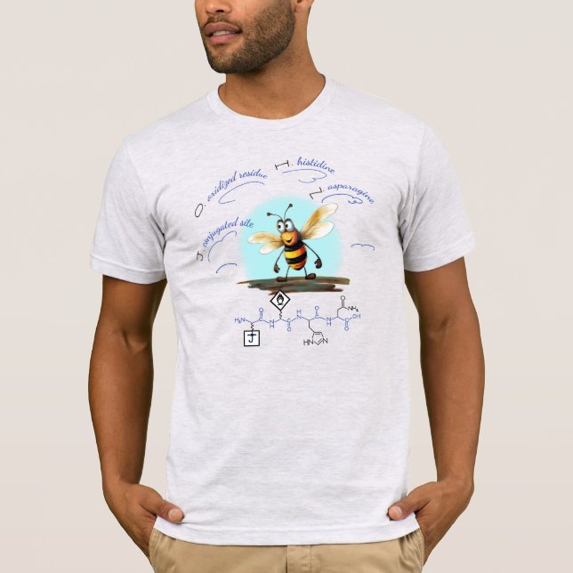 JOHN Peptid, Bee-5 w/custom text, leicht T-Shirt (Vorderseite)