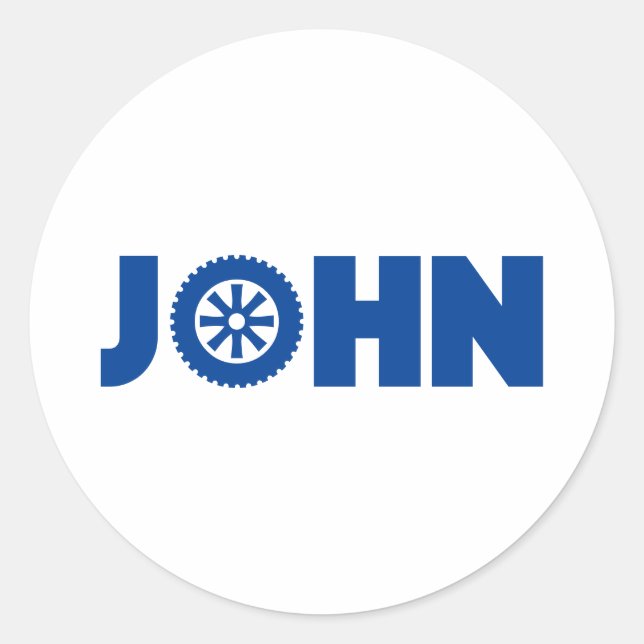 John Petrol Head Runder Aufkleber (Vorderseite)