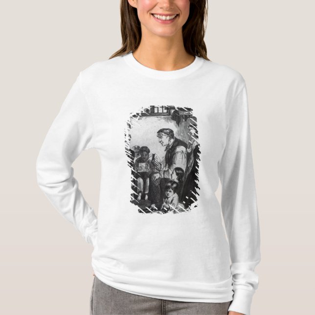 John-Pfund Kinder in seinem Zuhause unterrichtend T-Shirt (Vorderseite)