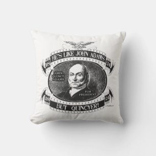 John Quincy Adams 1824 Kampagne-Wurfkissen Kissen