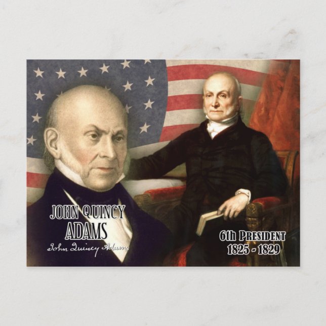 John Quincy Adams - 6. Präsident der USA Postkarte (Vorderseite)