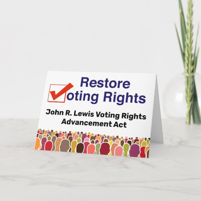 John R. Lewis Voting Rights AdvancAct Karte (Vorderseite)