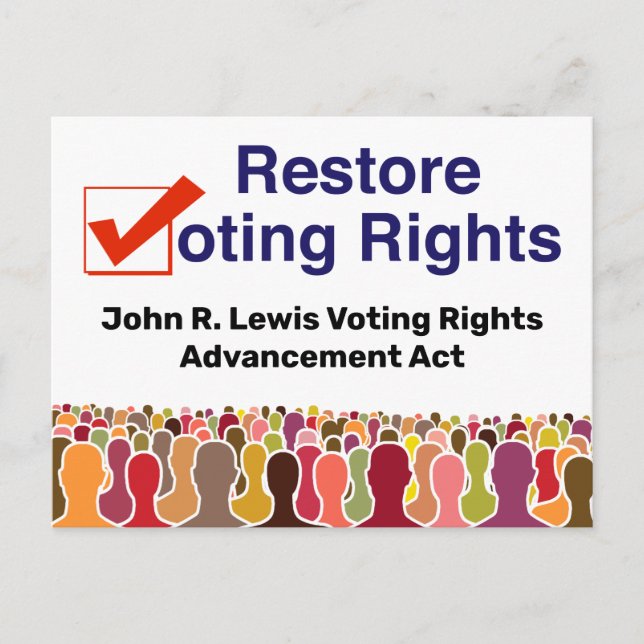 John R. Lewis Voting Rights AdvancAct Postkarte (Vorderseite)
