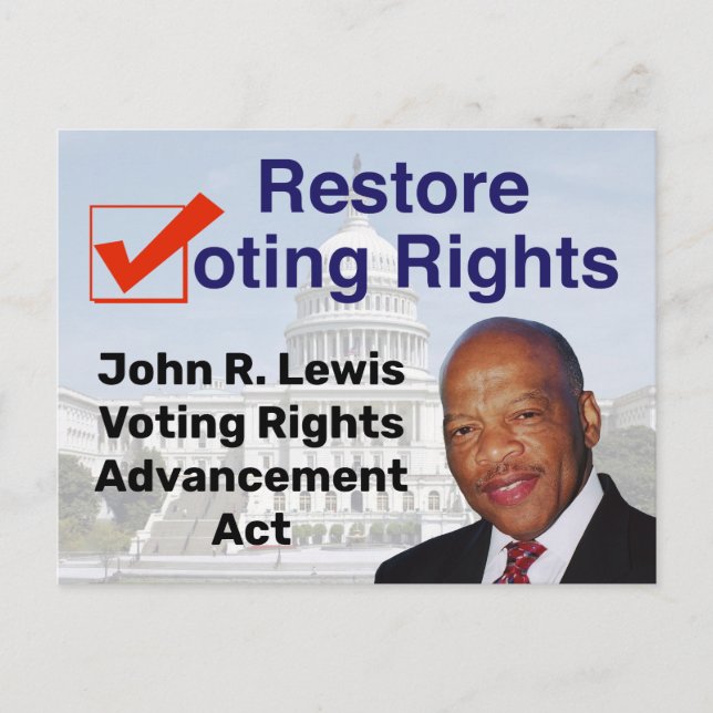 John R. Lewis Voting Rights AdvancAct Postkarte (Vorderseite)