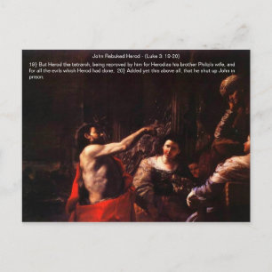 John Rebuked Herod Postcard Postkarte