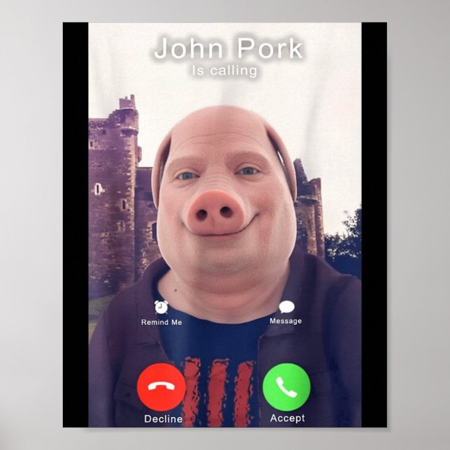 John Rk Is Calling Funny Answer Call Phone  Poster (Vorne)