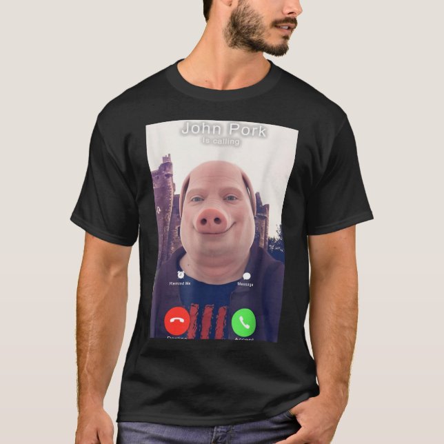 John Rk Is Calling Funny Answer Call Phone  T-Shirt (Vorderseite)