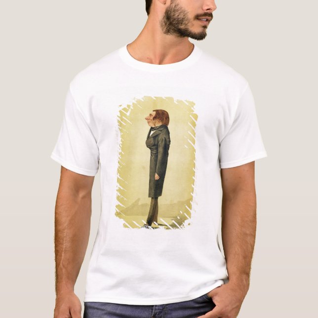 John Ruskin (1819-1900), Karikatur durch Cecioni T-Shirt (Vorderseite)