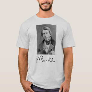 John Ruskin Portrait und Unterschrift T-Shirt