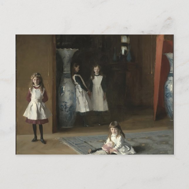 John Sargent - Die Töchter von Edward Darley Boit Postkarte (Vorderseite)
