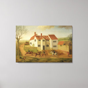 John Sidey und seiner verfolgt an einem Bauernhaus Leinwanddruck