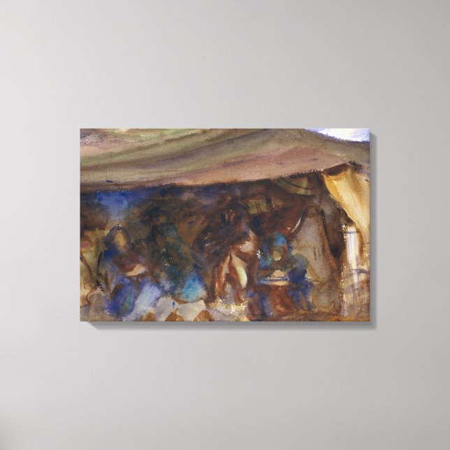 John Singer Sargent - Beduinenzelt Leinwanddruck (Vorderseite)