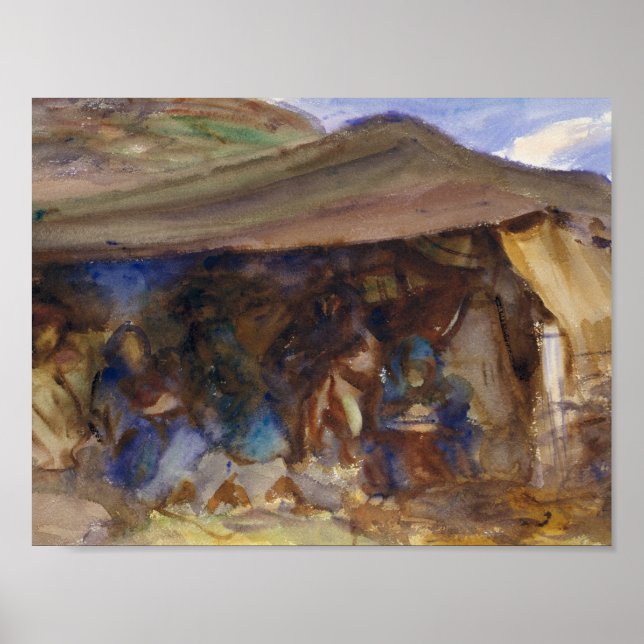 John Singer Sargent - Beduinenzelt Poster (Vorne)