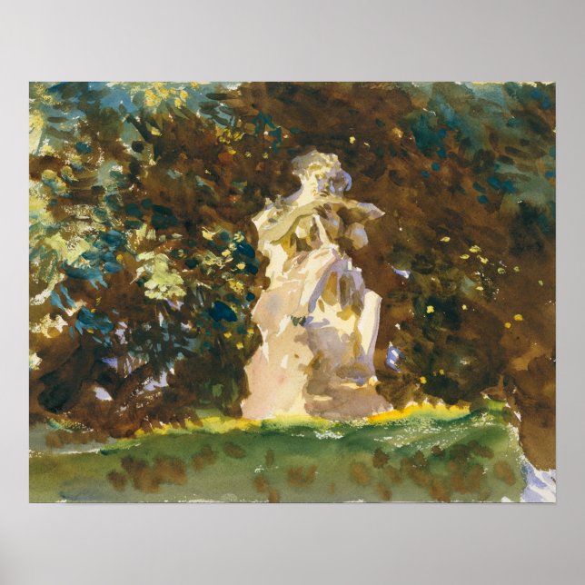 John Singer Sargent - Boboli Garden, Florenz Poster (Vorne)
