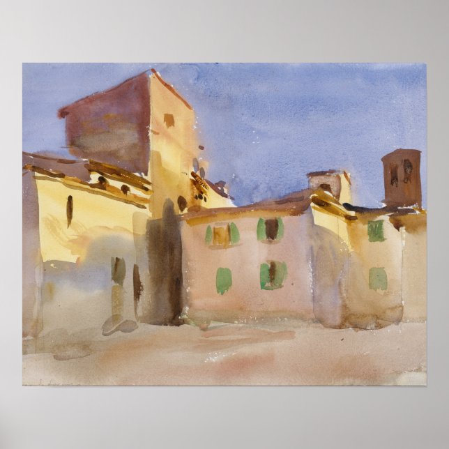 John Singer Sargent - Borgo San Lorenzo Poster (Vorne)