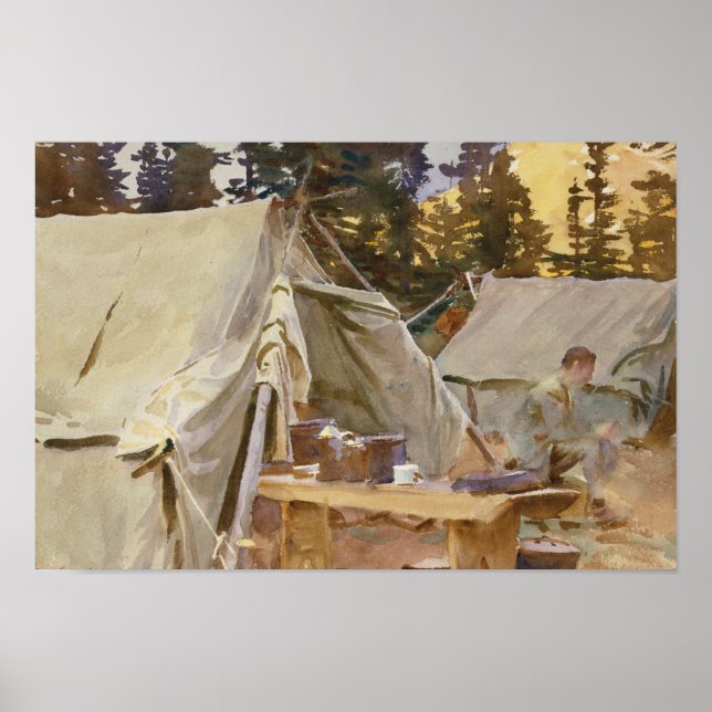 John Singer Sargent - Camp at Lake O'Hara Poster (Vorne)