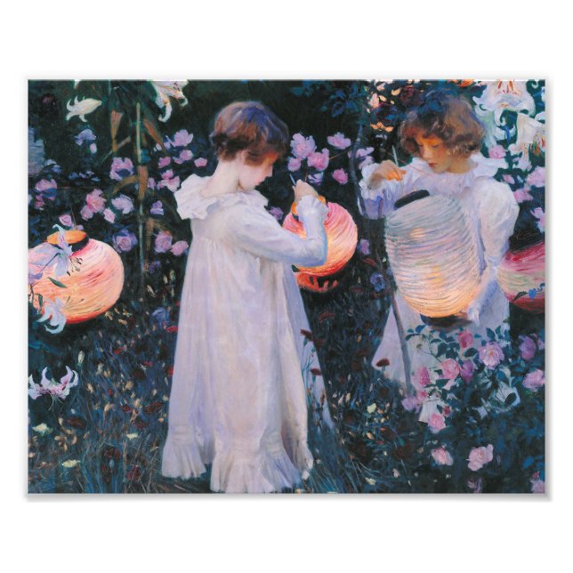 John Singer Sargent - Carnation, Lily, Lily, Rose. Fotodruck (Vorne)