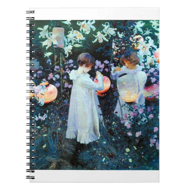 John Singer Sargent Carnation Lily Lily Rose Notizblock (Vorderseite)