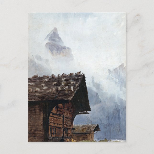 John Singer Sargent Chalets, Mürren Postkarte (Vorderseite)